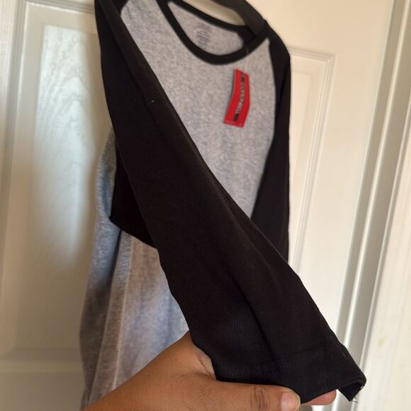 Men's Full Length Sleeve Raglan Cotton Baseball Tee Shirt Xl NWT - Picture 4 of 8